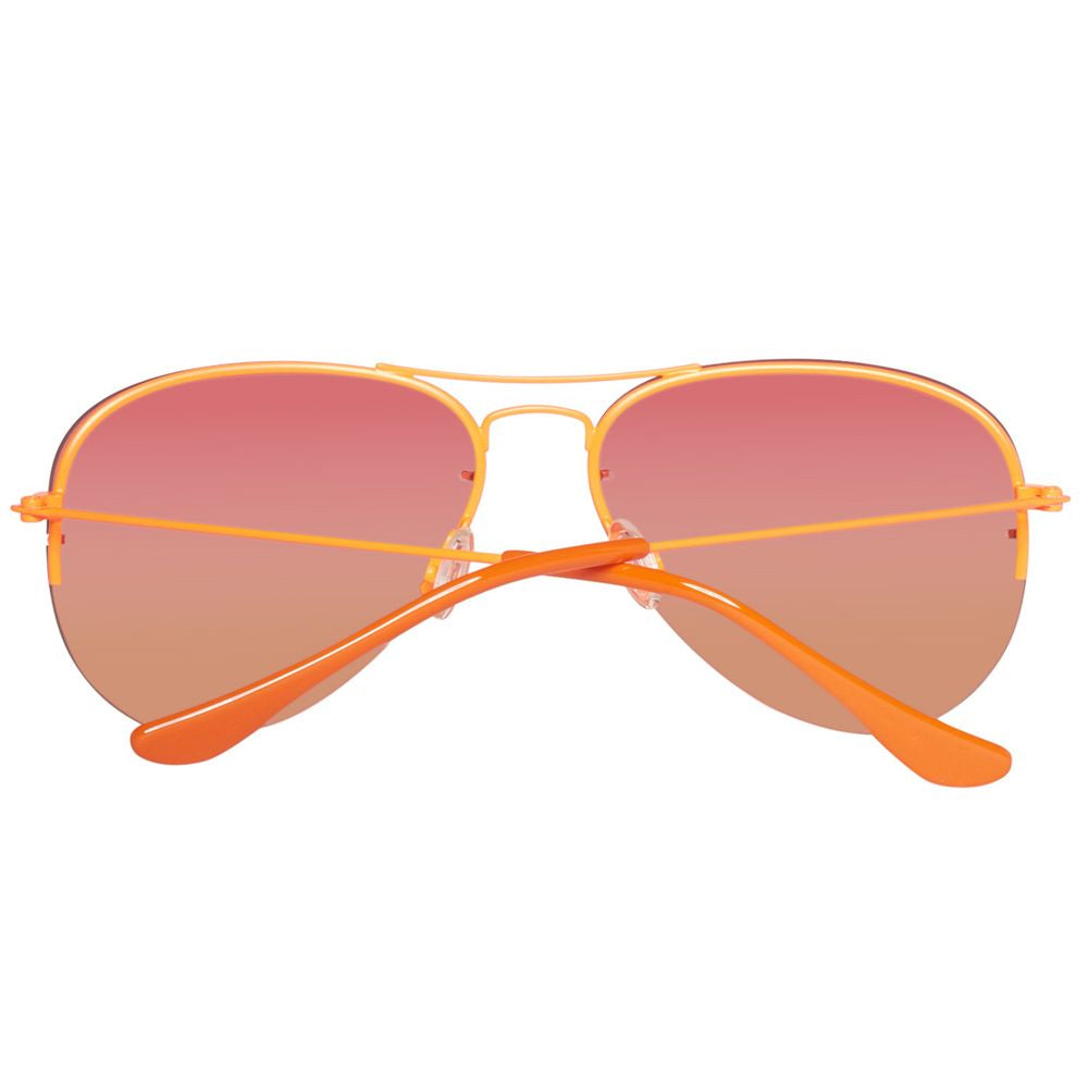 Benetton Sonnenbrille aus orangefarbenem Metall