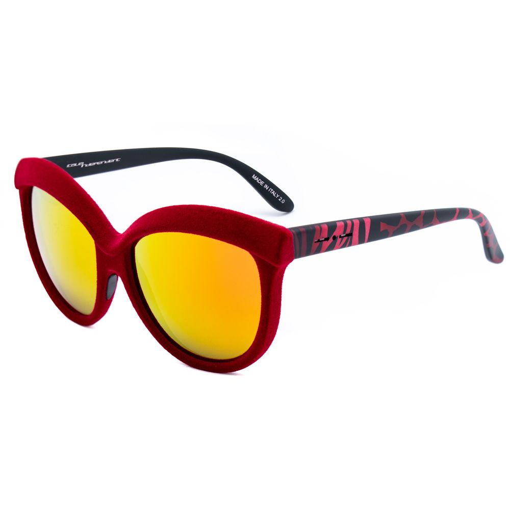 Italia Independent – Rote Acetat-Sonnenbrille