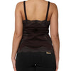 Dolce & Gabbana Dark Brown Lace Trim Wool Sleeveless Tank Top