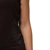 Dolce & Gabbana Dark Brown Lace Trim Wool Sleeveless Tank Top