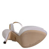 Dolce & Gabbana White Satin Platform Heels Sandals Shoes