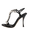 Dolce & Gabbana Black Keira Crystals Heels Sandals Shoes