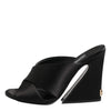 Dolce & Gabbana Black Logo KEIRA Satin Slides Sandals Shoes
