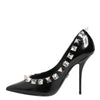 Dolce & Gabbana Black Crystals Studs Stiletto Pumps Shoes