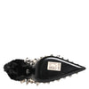 Dolce & Gabbana Black Crystals Studs Stiletto Pumps Shoes