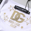 Dolce & Gabbana White Cotton Goodluck 2022 Crew Neck T-shirt