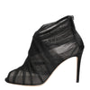 Dolce & Gabbana Black Mesh Stiletto Heels Ankle Boots Shoes