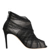 Dolce & Gabbana Black Mesh Stiletto Heels Ankle Boots Shoes