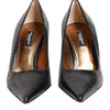 Dolce & Gabbana Black Exotic Leather Stiletto Pumps Shoes