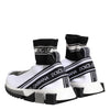 Dolce & Gabbana White Black Sorrento Socks Sneakers Shoes