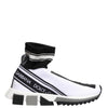 Dolce & Gabbana White Black Sorrento Socks Sneakers Shoes