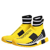 Dolce & Gabbana Yellow Black Sorrento Socks Sneakers Shoes