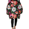 Dolce & Gabbana Multicolor Floral Hooded Puffer Coat Jacket
