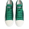Dolce & Gabbana Green Portofino Crystal DG Logo Sneakers Shoes