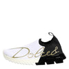Dolce & Gabbana White Black Low Top Sorrento Sneakers Shoes