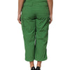 Dolce & Gabbana Green Cotton High Waist Cargo Trouser Pants
