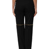 Dolce & Gabbana Black Zip Detailed Wool Straight Leg Pants