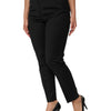 Dolce & Gabbana Black Polyester Tapered Women Trouser Pants