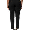Dolce & Gabbana Black Polyester Tapered Women Trouser Pants