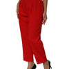 Dolce & Gabbana Red HighWaist Straight Women Trouser Pants