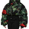 Dolce & Gabbana Multicolor Floral Puffer Coat Full Zip Jacket