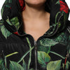 Dolce & Gabbana Multicolor Floral Puffer Coat Full Zip Jacket