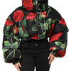 Dolce & Gabbana Multicolor Floral Puffer Coat Full Zip Jacket
