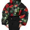 Dolce & Gabbana Multicolor Floral Puffer Coat Full Zip Jacket