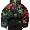 Dolce & Gabbana Multicolor Floral Puffer Coat Full Zip Jacket