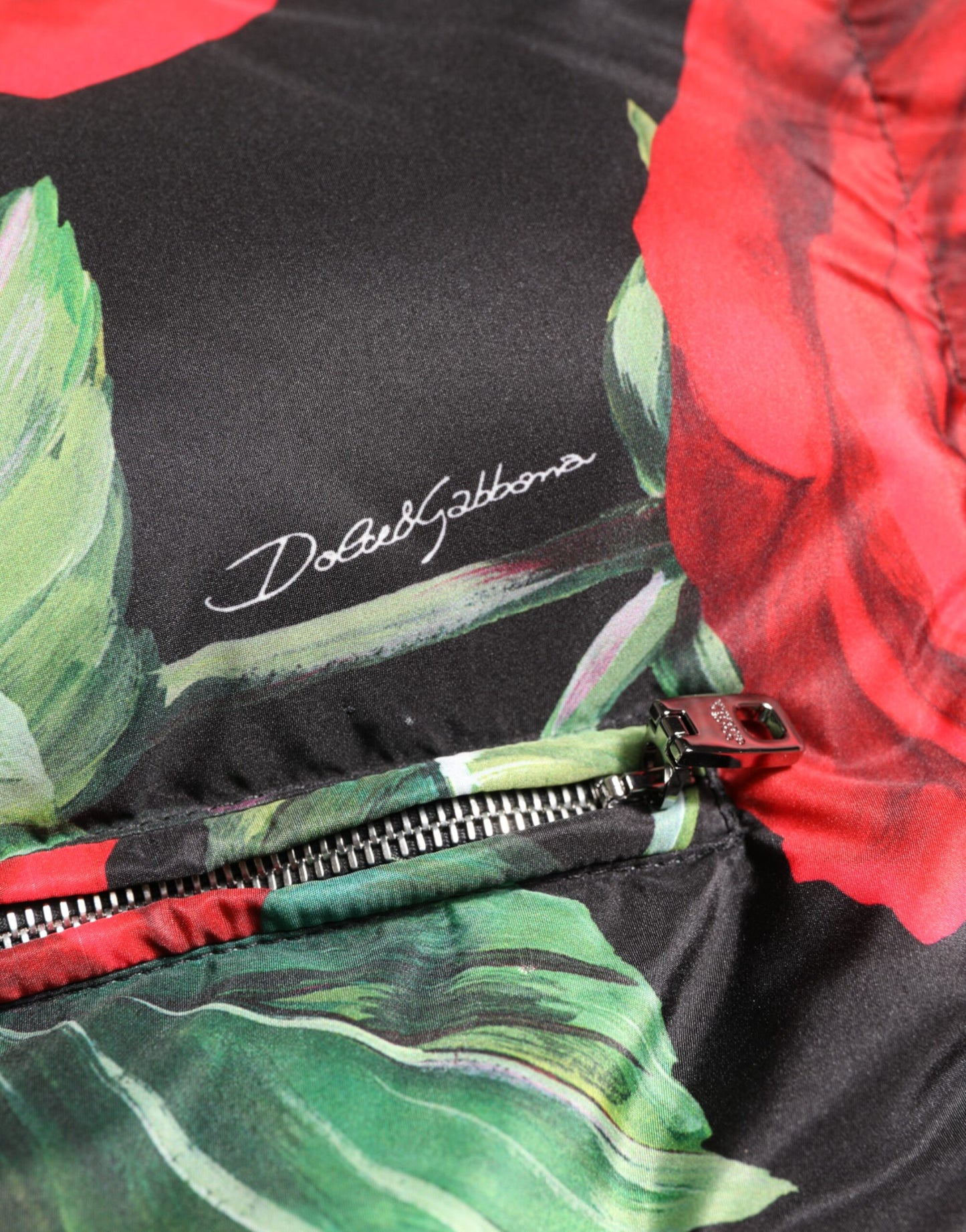 Dolce & Gabbana Multicolor Floral Puffer Coat Full Zip Jacket