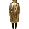 Dolce & Gabbana Gold Hooded Long Sleeves Trench Coat Jacket