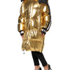 Dolce & Gabbana Gold Hooded Puffer Quilted Full Zip Jacket