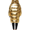 Dolce & Gabbana Gold Hooded Puffer Quilted Full Zip Jacket