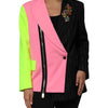 Dolce & Gabbana Multicolor Patchwork Embellished Coat Jacket
