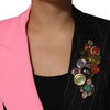 Dolce & Gabbana Multicolor Patchwork Embellished Coat Jacket