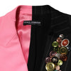 Dolce & Gabbana Multicolor Patchwork Embellished Coat Jacket