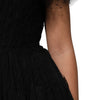 Dolce & Gabbana Black Crystal Embellished Midi A-line Dress
