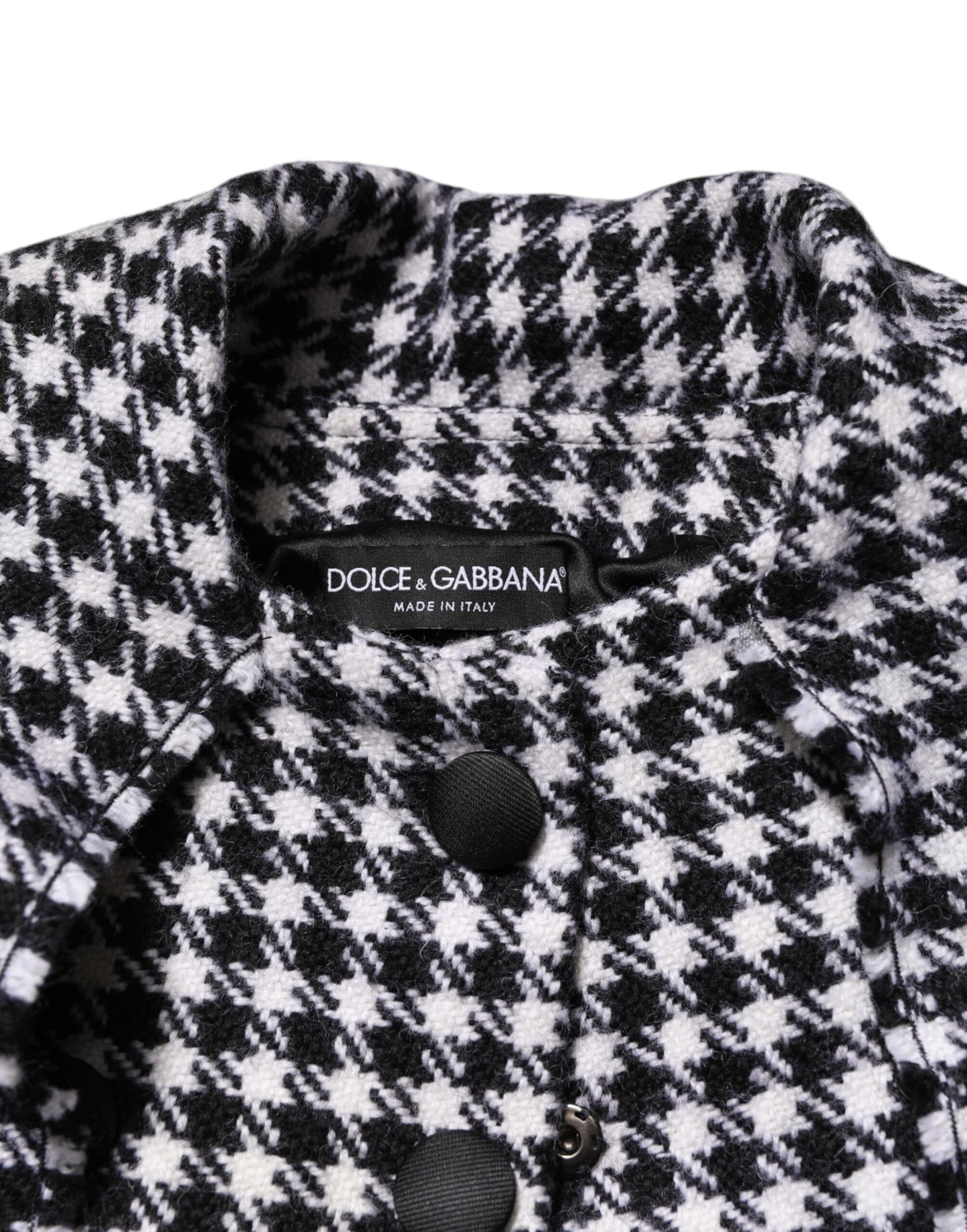 Dolce & Gabbana Multicolor Wool Monochrome Patterned Jacket