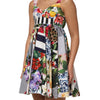 Dolce & Gabbana Multicolor Patchwork Cotton AlineMini Dress
