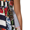 Dolce & Gabbana Multicolor Patchwork Cotton AlineMini Dress