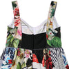 Dolce & Gabbana Multicolor Patchwork Cotton AlineMini Dress