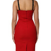 Dolce & Gabbana Red Stretch Bodycon Sheath Knee Length Dress