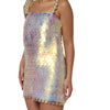Dolce & Gabbana Multicolor Sequin Holographic Mini  Dress