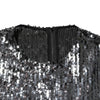 Dolce & Gabbana Black Sequined Long Sleeves Midi A-line  Dress