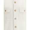 Brunello Cucinelli White Cashmere Cardigan