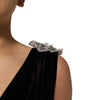 Dolce & Gabbana Black Velvet Flower Embellishment Aline Dress