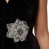 Dolce & Gabbana Black Velvet Flower Embellishment Aline Dress