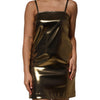Dolce & Gabbana Metallic Gold Sleeveless A-line Mini Dress