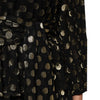 Dolce & Gabbana Black Gold Polka Dot Silk Brocade Mini Dress