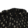 Dolce & Gabbana Black Gold Polka Dot Silk Brocade Mini Dress